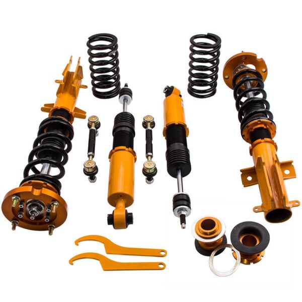 Винтовая подвеска (койловеры) Ford Mustang 2005-2016 Maxpeedingrods с демпфером 24 положения + регулируемые стойки стабилизатора в комплекте. — изображение 3