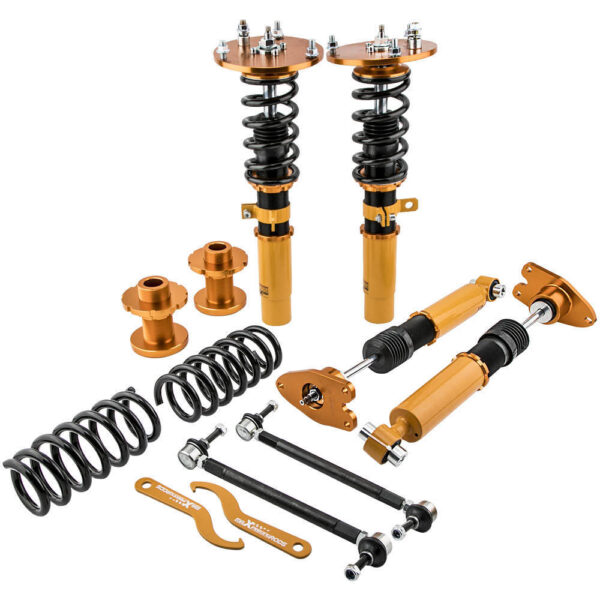 Винтовая подвеска (койловеры) BMW 3-series F30/F80 2011-2018 Maxpeedingrods с демпфером 24 положения + регулируемые стойки стабилизатора. — изображение 2