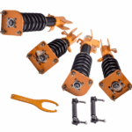 Винтовая подвеска (койловеры) Maxpeedingrods на Mazda 323 1999-2003 с демпфером 24 положения и регулируемыми стойками стабилизатора.