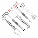 Винтовая подвеска (койловеры) DWD на Tesla Model Y AWD 2020+ с демпфером 32 положения.