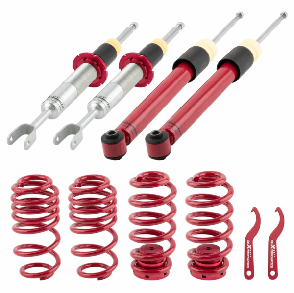 Винтовая подвеска (койловеры) Audi A4 B6 B7 (8E) 2WD / QUATTRO Maxpeedingrods. — изображение 2