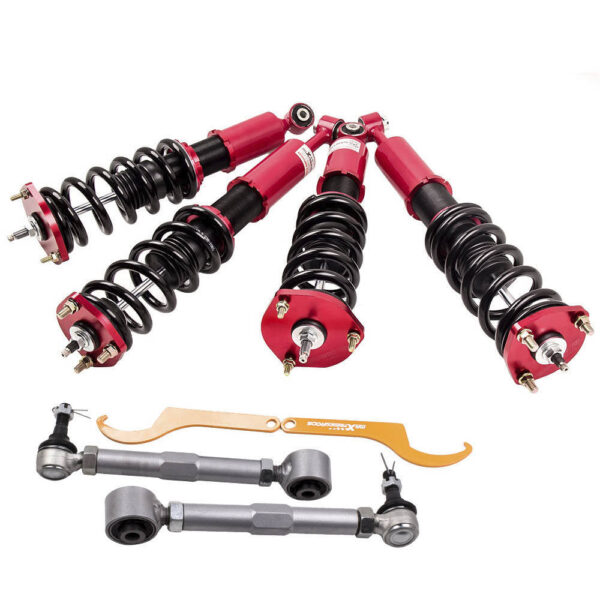 Винтовая подвеска (койловеры) Lexus IS 2001-2005 Maxpeedingrods с демпфером 24 положения и регулируемыми задними рычагами. — изображение 3