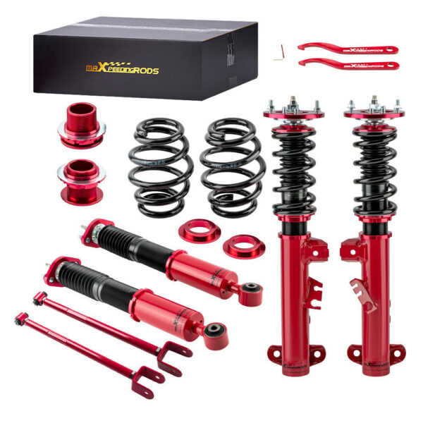 Винтовая подвеска (койловеры) BMW 3-series e36 1990-1998 Maxpeedingrods с демпфером 24 положения + задние рычаги. — изображение 2