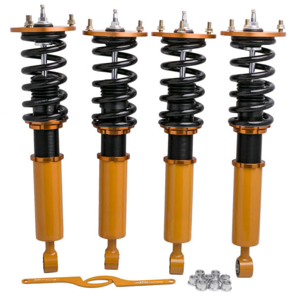 Винтовая подвеска (койловеры) Toyota Celsior 2000-2006 Maxpeedingrods с демпфером 24 положения. — изображение 3