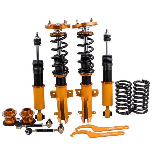 Винтовая подвеска (койловеры) Ford Mustang 2005-2016 Maxpeedingrods + регулируемые стойки стабилизатора в комплекте. — изображение 3